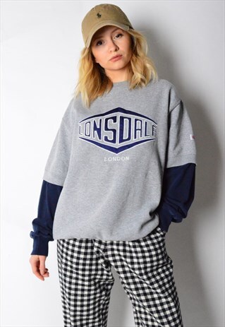 VINTAGE 90S GREY LONSDALE SWEATSHIRT