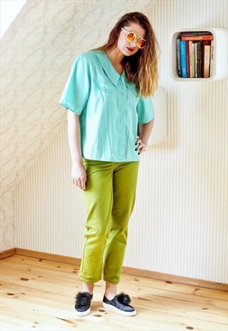 GREEN SKINNY VINTAGE JEANS