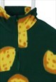 VINTAGE 90'S SIMPLY STYLED FLEECE JUMPER CHEESE QUARTER ZIP
