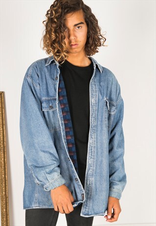 VINTAGE 80S LEVIS WINTER DENIM OVERSHIRT / R134