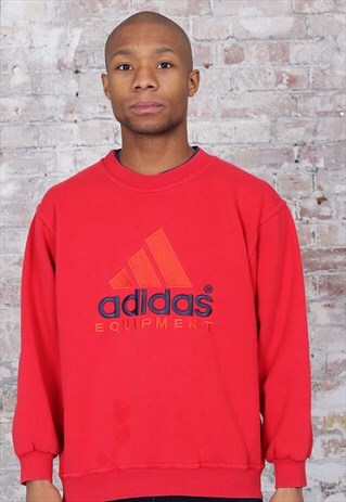 VINTAGE ADIDAS EQUIPMENT BIG LOGO SWEATSHIRT RED