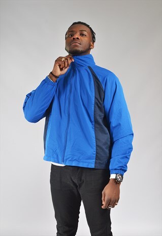 VINTAGE ROYAL BLUE TRACK TOP JACKET