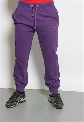 VINTAGE CHAMPION TRACK BOTTOMS JOGGERS PURPLE