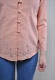 90S CUTE FLOWERS BLOUSE, VINTAGE PEARL BUTTONS EVENING SHIRT