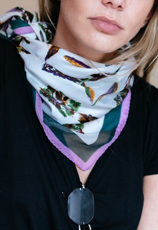VINTAGE 80S CLASSIC PAINTING SCARF