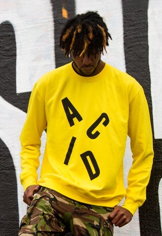 ACID LETTER YELLOW SWEATSHIRT