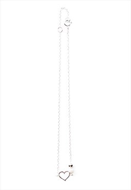 Heart Of Glitter Anklet 925 Sterling Silver