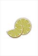 EMBROIDERED SLICED LEMON IRON ON PATCH / SEW ON PATCH