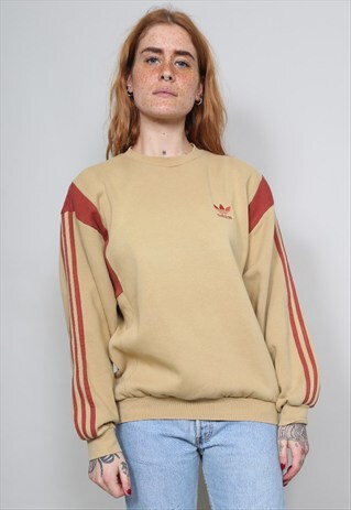 VINTAGE 90'S ADIDAS CAMEL OVERSIZED SWEATSHIRT