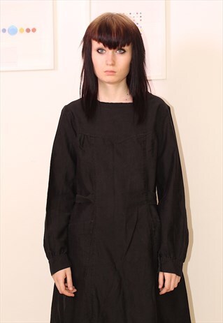 FRENCH WORKERS 60S BLACK DRESS