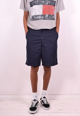 DICKIES MENS VINTAGE SHORTS W34 NAVY BLUE 90S