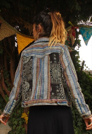 GREY CELESTIAL DREAMS SUN & MOON JACKET
