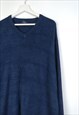 VINTAGE DOCKERS JUMPER V NECK IN BLUE XXL