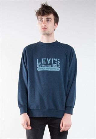90'S NAVY LEVI'S SWEATSHIRT