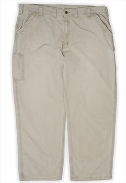 Vintage Carhartt Workwear Beige Carpenter Trousers Mens