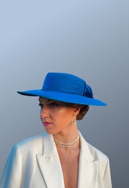 Vintage Blue Occasion Wedding Hat