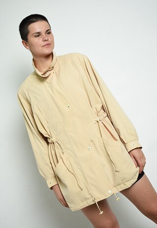 80S RETRO WINDBREAKER MINIMALIST SPORTS PARKA JACKET