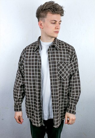 VINTAGE CHECK FLANNEL SHIRT
