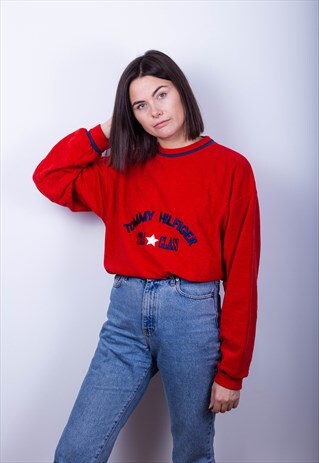OVERSIZED TOMMY HILFIGER FLEECED SWEATSHIRT