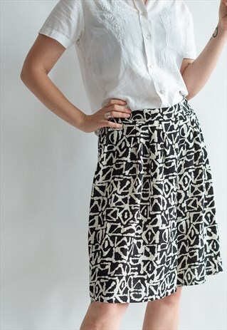 VINTAGE 80S MIDI ABSTRACT SKORT