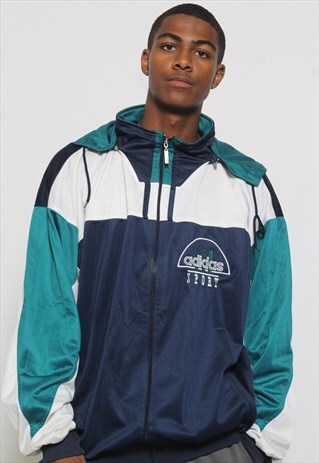 VINTAGE ADIDAS SPORT HOODED TRACK JACKET