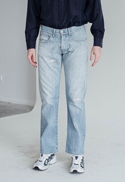 Vintage 90s Bootcut Straight Washed Denim Jeans Men W34/L33