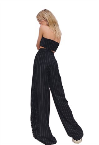CO-ORD BLACK TOP AND PANTS SET