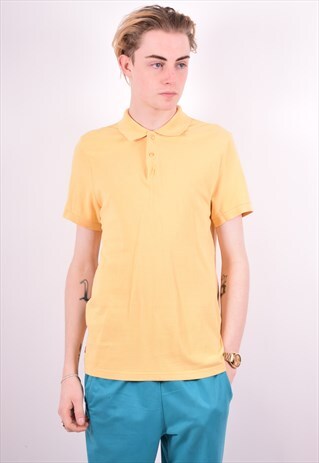 LEVI'S MENS VINTAGE POLO SHIRT MEDIUM YELLOW 90'S