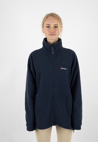BERGHAUS CLASSIC FULL ZIP FLEECE IN NAVY BLUE