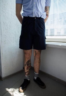 Vintage 80's Navy Cotton CAMEL Shorts