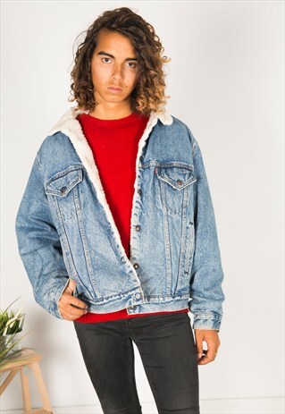 VINTAGE 80S LEVIS WINTER SHEEPSKIN JACKET / R1200C403