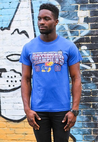 KU NATIONAL CHAMPIONS MASCOT BASKETBALL T-SHIRT