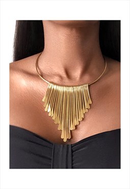 NECKLACE Gold pendant tribal style