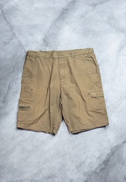 Vintage Men's Y2K Brown Utility Cargo Shorts