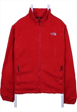 The North Face 90's Full Zip Up Fleece Jumper Large Red