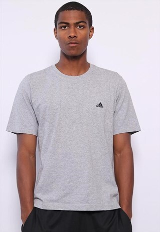 VINTAGE ADIDAS CHEST LOGO T-SHIRT GREY