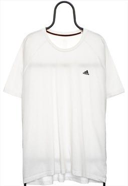 Retro Adidas Logo White TShirt Mens
