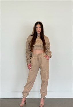 Travel Infinite Cropped Rouche Tracksuit