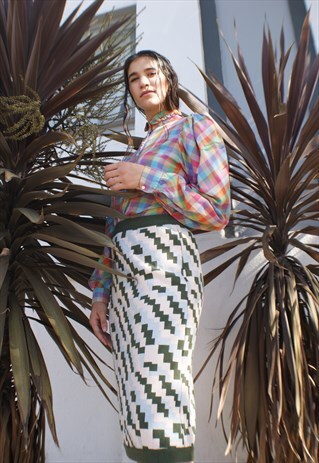 MOSCHINO KNIT ABSTRACT SKIRT