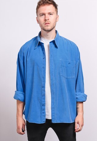 VINTAGE CORDUROY SHIRT BLUE