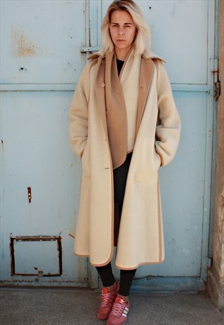 VINTAGE 80' BEAUTIFUL PURE NEW WOOL DOUBLE SIDE COAT