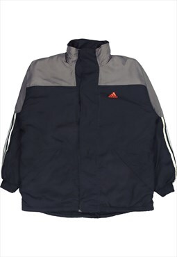 Vintage 90's Adidas Puffer Jacket Spellout Zip Up