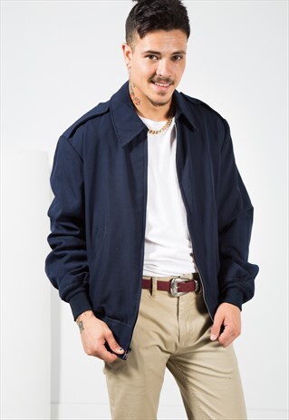 VINTAGE 80S DENIM BOMBER JACKET / S0233
