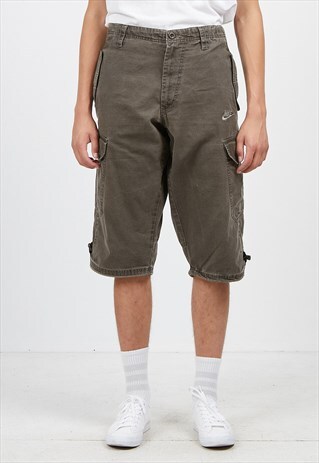 VINTAGE RETRO GREY NIKE MAXI DENIM SHORTS
