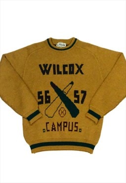 1990's Rare Wilcox College knit Sweater