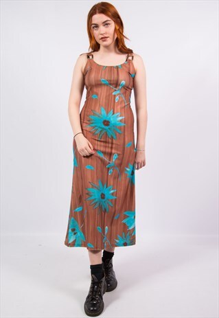 VINTAGE 90'S FLORAL PRINT MIDI DRESS