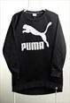 Vintage Puma Crewneck Long Sweatshirt Black