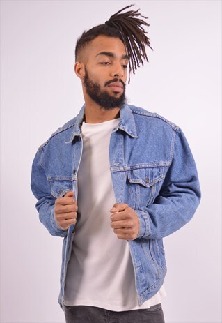 LEVI'S MENS VINTAGE DENIM JACKET SMALL BLUE 90S