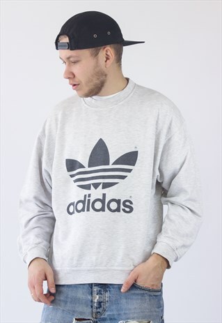 VINTAGE MENS ADIDAS ORIGINALS BIG LOGO SWEATSHIRT