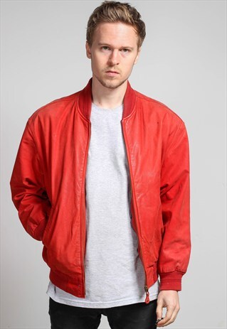 VINTAGE LEATHER BOMBER JACKET